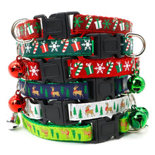 Load image into Gallery viewer, Christmas Jingle Bell Pet Collars – Adjustable Collars with Jingle Bells
