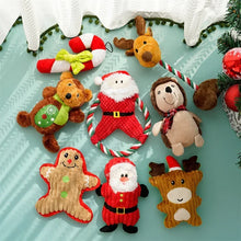 Load image into Gallery viewer, Christmas Squeaky Dog Toys – Festive Holiday Characters for Playtime Fun
