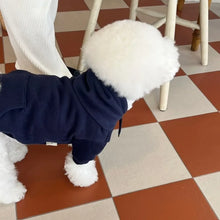 Load image into Gallery viewer, Essential Dog Hoodie – Cozy Pullover in Grey &amp; Navy Blue
