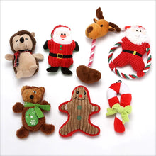 Load image into Gallery viewer, Christmas Squeaky Dog Toys – Festive Holiday Characters for Playtime Fun
