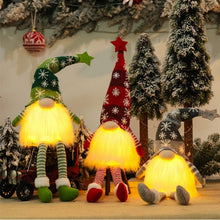 Load image into Gallery viewer, Illuminated Christmas Gnome Figures – Built-In Battery LED Holiday Decor
